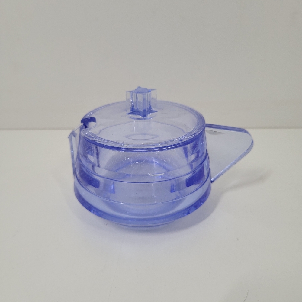 Vtg Alfio Di Bella Architect Design Italy Blue Covered Sugar Or Creamer Bowl Cup